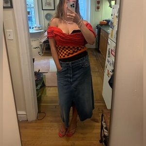 Meryll Rogge Denim Corset Dress